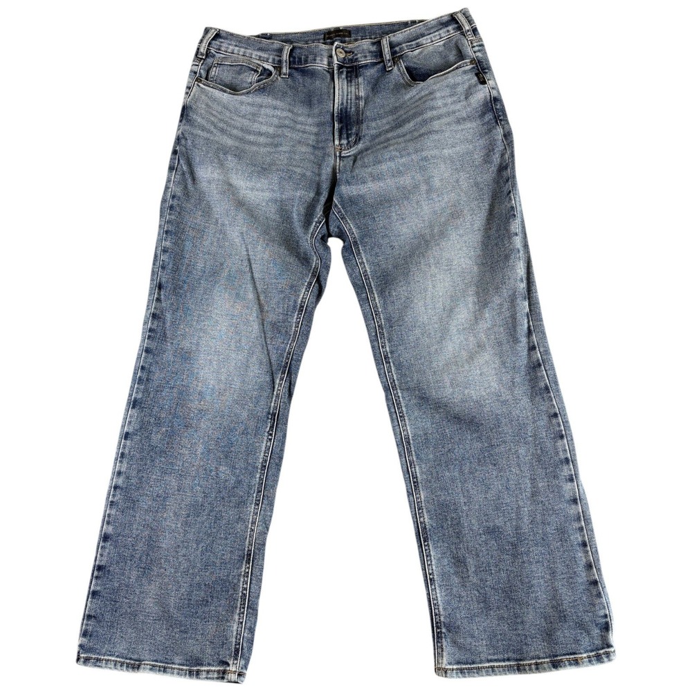 Silver Jeans Co. Straight Jeans Mens 38x30 Blue Western Faded Stretch Grunge